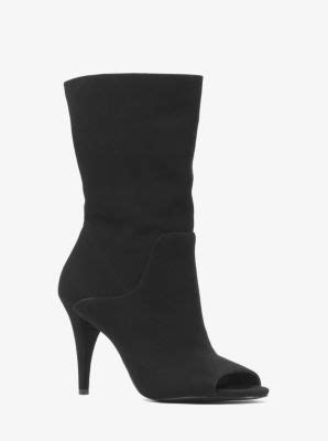 michael michael kors elaine suede open toe boot|NWT MICHAEL Michael Kors Elaine Open Toe Boots, Black .